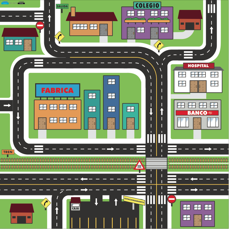 Juego Camino para autos.